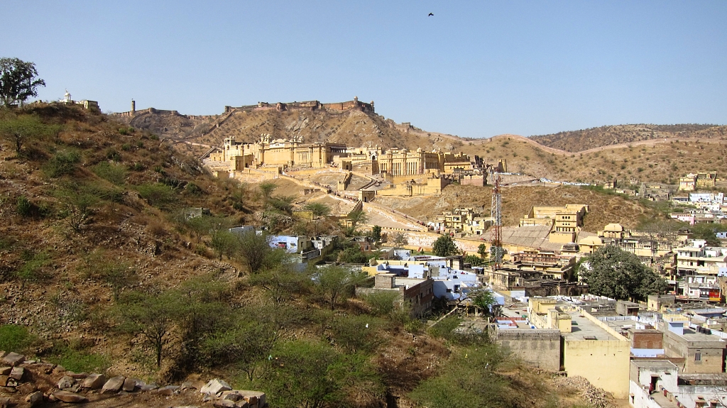 Petite vue sur le fort d'Amber de Jaipur.