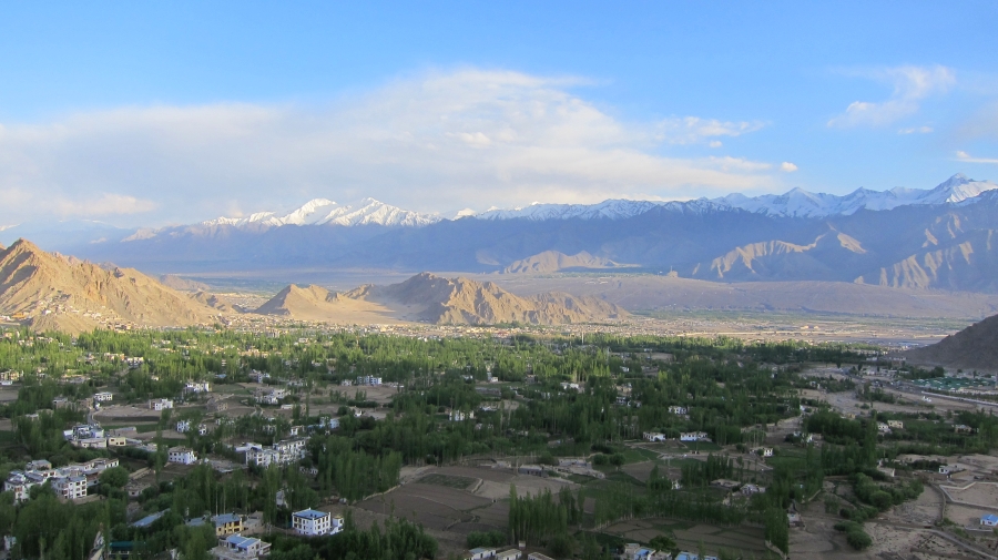 Vue sur Leh depuis le Shanti Stupa